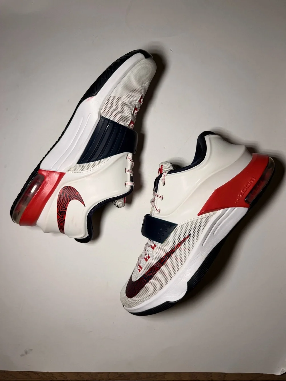 Nike KD 7 USA 653996 146 White Obsidian University Red size 8.5